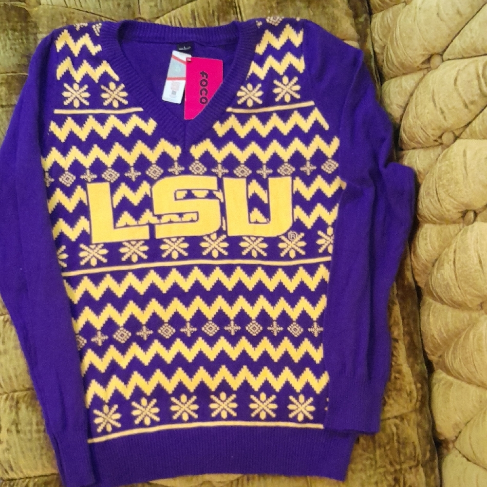 LSU Winter College Sweater